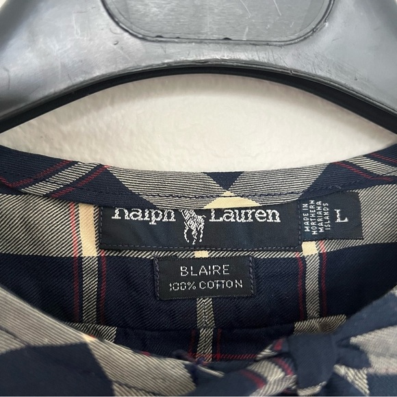 Reworked Ralph Lauren Coquette Plaid Dark Academia Ruffle Blouse - Size S/M - Picture 7 of 11